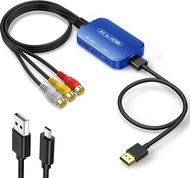 RCA to HDMI Adapter, AV to HDMI Converter, RCA to HDMI Composite Audio Video Converter for PS1, PS2,
