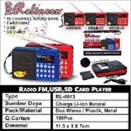 Toko Cahaya Satu - Speaker Radio FM USB TF Card MP3 Player Rolinson RL-4013 / Radio Speaker / Radio 