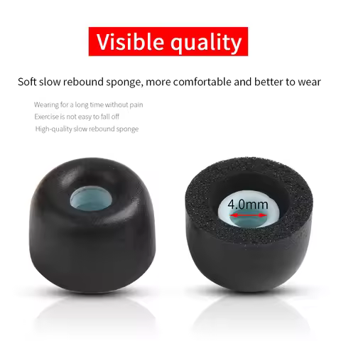 4PCS Memory Foam Ear Tips for Sony WF-1000XM4 1000xm3 TWS Eartips for Anker SoundСore Liberty 3 Pro 