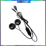 kiss 4Ohm 6W USB Powered Mini Wire Speakers with Inline Volumes Control for Desktop