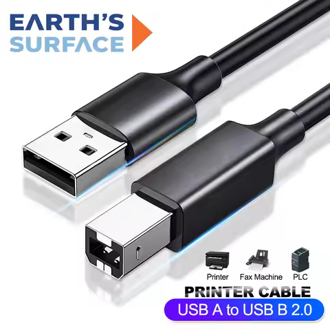 USB to USB B 2.0 Printer Cable High Speed USB2.0 Type A to B Male Cable for Canon Epson HP ZJiang La