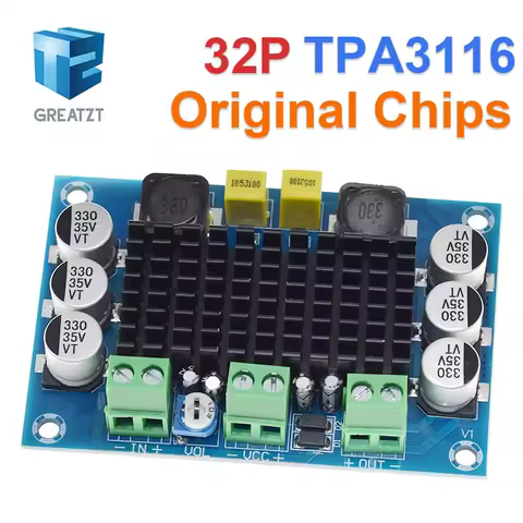 GREATZT TPA3116 D2 TPA3116DA DC 12V 24V 100W Mono Channel Digital Power Audio Amplifier Board TPA311