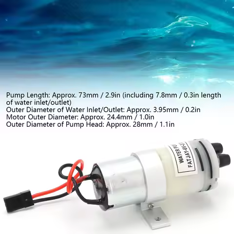 for RC Boats Motor ESC RC 3‑6V 370 Water Cooling Pump JR Plug with Switch for RC Boats Motor ESC