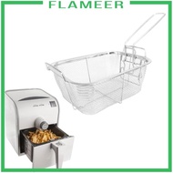 [Flameer] Stainless Steel Frying Basket Frying Basket French Fries Holder Basket Wire Mesh Food Basket for Potatoes Chicken