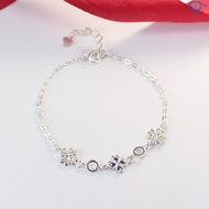 Lắc tay bạc nữ hình cỏ 4 lá may mắn LTN0113 - Trang Sức TNJ