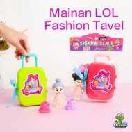 BONEKA KOPER MAINAN ANAK PEREMPUAN / TRAVEL FASHION KOPER BONEKA LOL