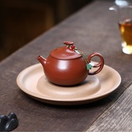 Kung Fu Tea Set Yixing Zisha Teapot 130cc Handmade Raw Ore Zhuni Kung Fu Tea Eggplant Section [QYT00
