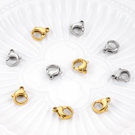 Jy (10pcs) o-Shaped Lobster Clasp qq Stainless Steel Titanium High Color Retention diy Jewelry Acces
