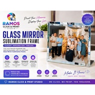 Personalised sublimation glass frame 9 inches x 7 inches