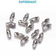 SUPERDANT 500pcs Tarnish Resistant 304 Stainless Steel Ball Chain Connectors Stainless Steel color 9