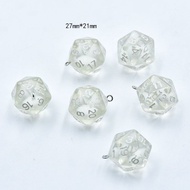 【HOT】7pcs Set DND Dice Set Polyhedral Table Game Dice Role-Playing RPG Dice  20-section acrylic dice