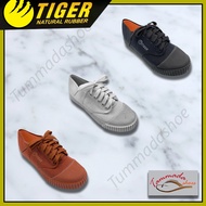 รองเท้าผ้าใบนักเรียนราคาถูก Tiger 205 ไซด์ 31-45 สีน้ำตาล ขาว ดำ รองเท้านักเรียนสไตล์ นันยาง เบรคเกอร์ ตังน้ำ รองเท้าผ้าใบแบบผูกเชือก