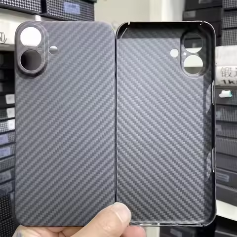 Real Carbon Case for iPhone 16 16 Plus Ultra-thin Aramid Fiber Back Cover for iPhone 16/ 16Plus Case
