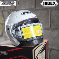 หมวกกันน็อคเต็มใบเปิดหน้าINDEX เปิดหน้ารุ่นTitan3Titan7Titan4 แผ่นหน้ากากหน้าสีปรอทเงินอ่อนๆ