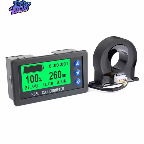 DC9-100V LCD Digital Hall Coulomb Meter Ammeter Voltmeter 50A 100A 300A Voltage Current Meter Batter