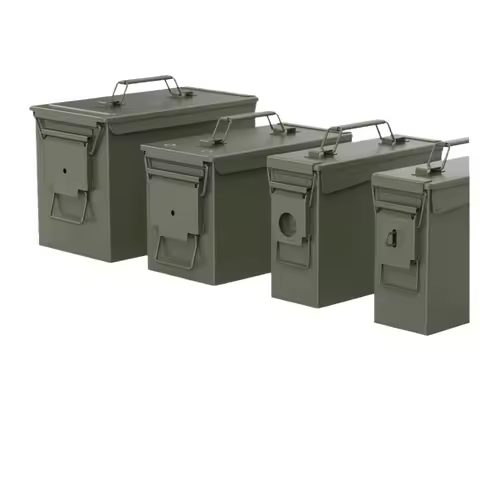 Ammo Can Steel Multifunction Ammo Box Waterproof Safe Box Ammunition Valuables Storage Lockable Can 