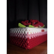 Sarung Kotak Tisu Kait / Crochet Tissue Box Cover / Barang kait / Handmade / Tisu Facemaskk