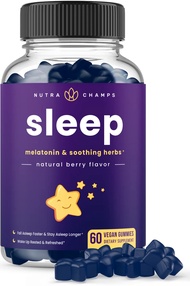 Sleep Gummies for Adults & Kids | Melatonin Gummies with Chamomile, Valerian & L Theanine | Safe & E