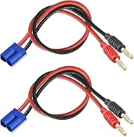 WOODGUILIN EC3 Connector Plug,EC3 Male Connector to 4mm Banana Connector Battery Charger Adapter wit