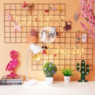 FREE 10 WOODEN CLIPS AND STICKY HOOKS - DECORATIVE DECOR IRON MESH SIZE 37x47cm. Guaranteed to be mo
