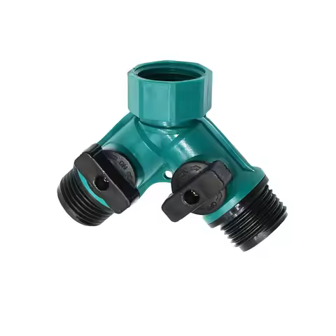 Female 3/4 To 3/4" Male 2-Way Tap Garden Tap Y Water Splitter Irrigation Tube Splitter Watering 1Pcs
