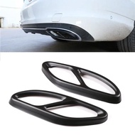 Car Accessories Matte Black Exhaust Pipe Tail Cover Trim For Mercedes Benz A class W177 V177 2019+
