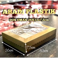 GOLD CAKE BOX SIZE 26x33x7.5CM - MIN PURCHASE 5PCS