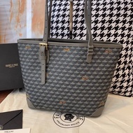 French Niche faure le page Tote Bag Shopping Bag Dog Tooth Bag Vegetable Basket PVC Large Capacity F