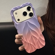 New Fashion Gradient TPU foliage Phone Case For iPhone 17 16 15 14 Plus 13 Pro Max Shockproof Protec