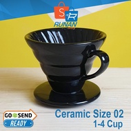 V60 Ceramic Filter Pour over Coffee Filter V60 Black Ceramic 02 Dripper
