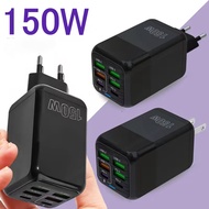 150W USB C PD Charger Fast Charging 6 Ports Type C Phone Charger Adapter For IOS Pad Samsung Wall Ch