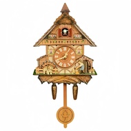 Cuckoo Clock Hourly Timekeeping Pop-up Cuckoo Wall Clock Alarm Clock Nordic Retro Wall Clock Wooden 