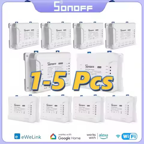 1-5PCS SONOFF 4CH R3/ 4CH PRO R3 4 Gang WiFi Smart Switch Module eWeLink APP Interlock Inching Contr