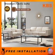 (FREE Installation+Shipping) KBS Brooklyn Teak Wood (Kayu Jati)  Legs Sofa / Water Repellent Fabric / Extra Solid Woo