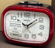 Seiko Clock QHK060R Quiet Sweep Silent Snooze Bell Alarm Light Alarm Clock QHK060