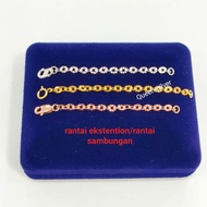/ Extension Chain 925 Silver Additional Chain Gold Plated