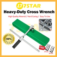 7Star Heavy Duty Cross Wrench Tire Opener 19MM 23MM Car Truck Lug Wrench Tyre Opener Spanar Pembuka 
