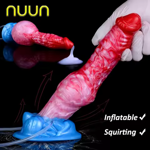 NUUN Fantasy Monster Dildo Big Animal Knot Air Inflating Pump Adjustable Size Shaft Soft Silicone Sq