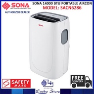 SONA SACN6286 14000BTU PORTABLE AIRCON,  FREE DELIVERY SACN 6286