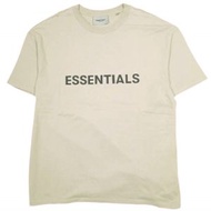 ESSENTIALS FEAR OF GOD Essentials Fear of God 橡膠 Logo T 卹，M 碼，米色，短袖，FOG 上衣 [二手] [ESSENTIALS FEAR OF 