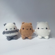 Amigurumi We Bare Bears Knitted Doll We Bare Bears keychain