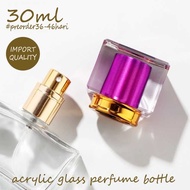 botol parfum kaca 30ml botol minyak wangi 30 ml botol refill parfum - ungu