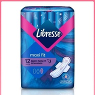 Libresse Maxi Fit Night Sanitary Pad 32cm Wings ( 12 Pads )
