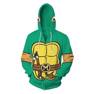 NEW Fashion ANIME Women/Men's Ninja Turtles Sport Hoodies Graphic Printed Casual COSPLAY Costume Jacket Sweatshirts with Zipper