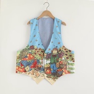 Soft Digital Print Vest Outfit for Girls - Student Style