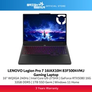 LENOVO Legion Pro 7 16IAX10H 83F5004VMJ Gaming Laptop - 16" WQXGA/240Hz/Intel CU9-275HX/RTX8080 16GB