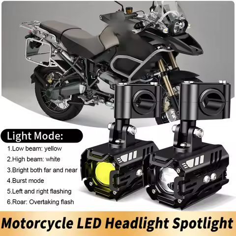 1Set 12V 80W Motorcycle Additional LED Headlights Assembliy For BMW R1200GS F850GS F750GS F 850GS 75