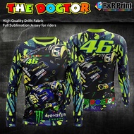 [In stock] 2023 design energy monster  yamaha motogp vr 46 theme full sublimation jersey shirt long 