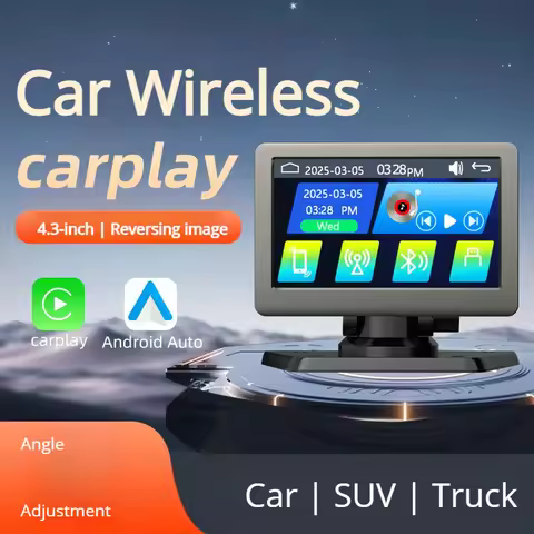 2026 New All In One 4.3" Car Unit w/ HD Backup Camera | 2026 Wireless CarPlay, Bluetooth & FM Transm