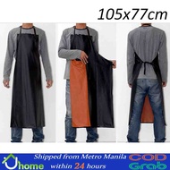 【SOYACAR】Thick Apron for Butcher Kitchen Cooking Easy Clean WaterProof Leather Apron